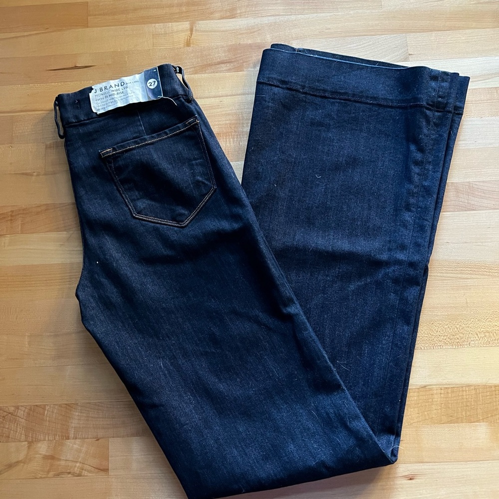 J Brand Monroe Wide Leg Curvy Fit Mid-ride Jeans Sz 27